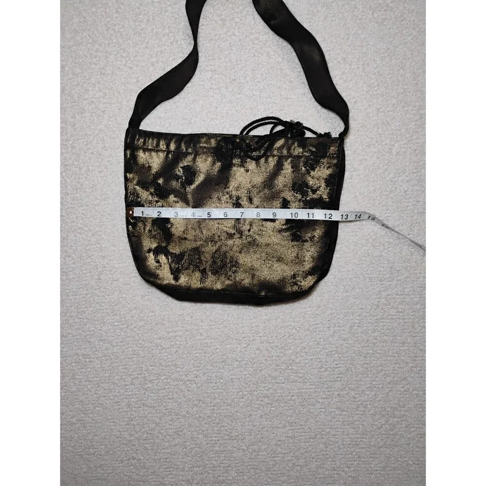 Metallic Gold Sack Shoulder Bag Edgy Disco Glam Rock